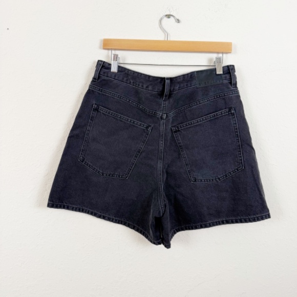 Everlane A-Line Black Denim Shorts Size 30 - Picture 5 of 7